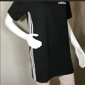 Women’s tee shirt dress adidas three stripe small